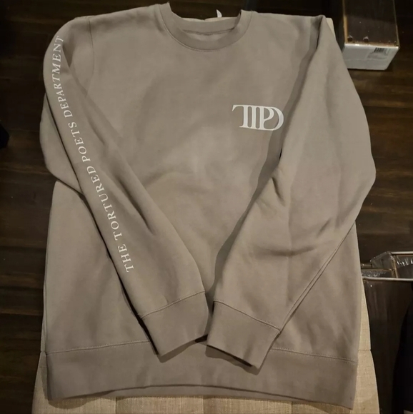 New Taylor Swift ttpd beige crewneck sweatshirt size small - Picture 7 of 12